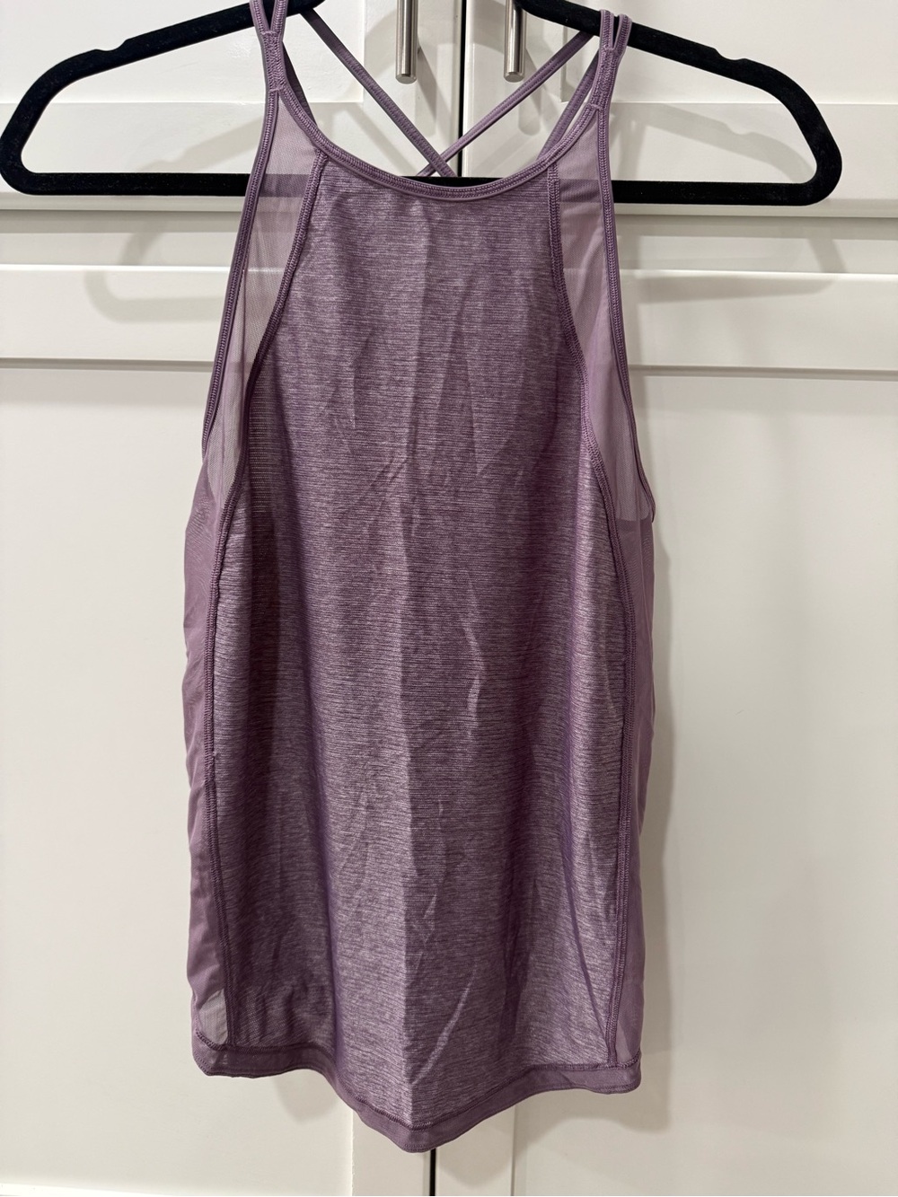 Lululemon Lilac Mesh Panel Strappy Tank Top - size 4